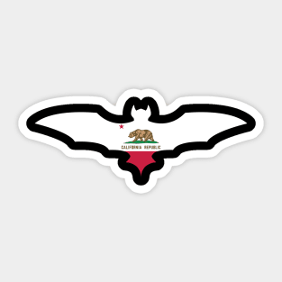 California Bat Flag Sticker